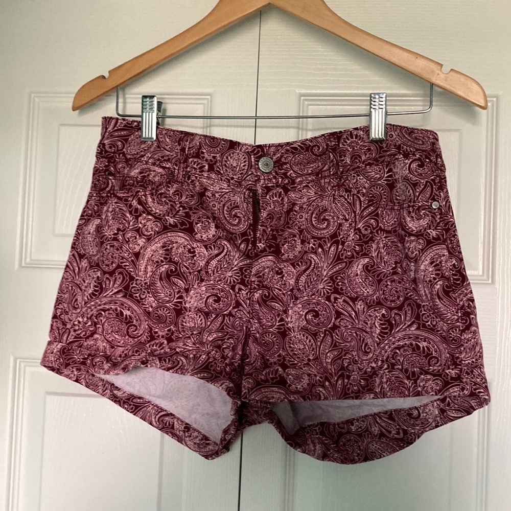 Twik burgundy paisley shorts